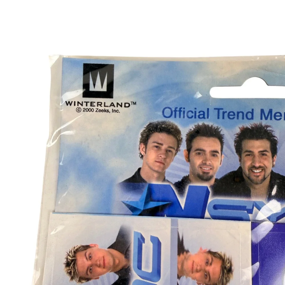 Vintage Y2K NSYNC Sticker Sheets Lot 2 Winterland 1999 2000 Official Merchandise